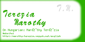 terezia marothy business card